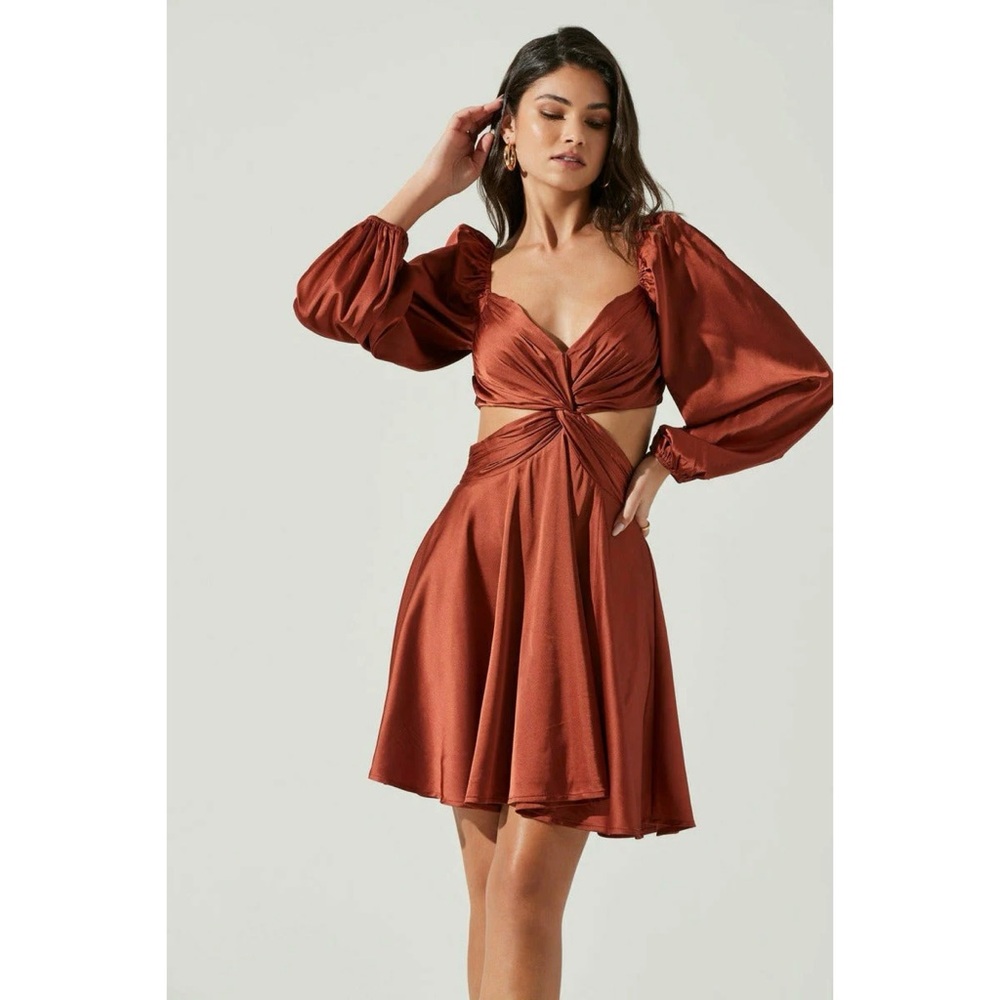 ASTR the Label Satin Cutout dress